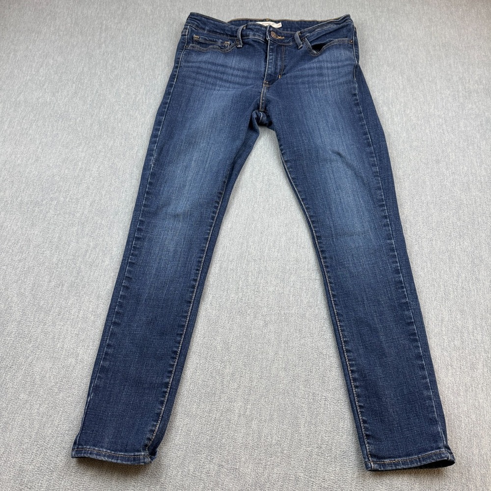 Levis Jeans Women 29 Blue Denim Wash 711 Skinny Mid Rise Stretch Zip Fly Pockets